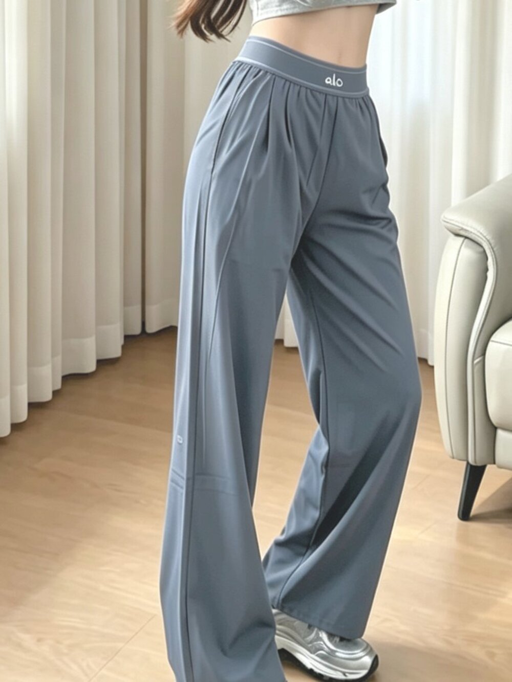 NWT⛸ ALO Yoga Steel Grey Suit Up Trouser 30" Inseam (Regular)🥌